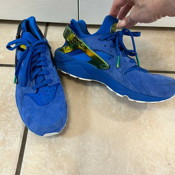 Sold Nike Air HUARACHE RUN PRM QS Men's 9 Undefeated Blue NIPSEY cobalt - Picture 5 of 12